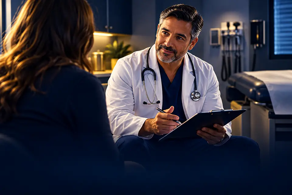 Doctor speaking with a patient